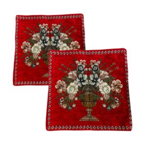 Fluwelen Kussenhoes Eénzijdig – Bloemenvaas Ontwerp (Set van 2)