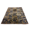 Vintage Perzisch Handgeknoopt Patchwork Tapijt Zwart