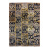 Vintage Perzisch Handgeknoopt Patchwork Tapijt Zwart