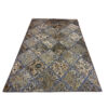 Vintage Patchwork Tapijt Geometrisch – Crème Wol