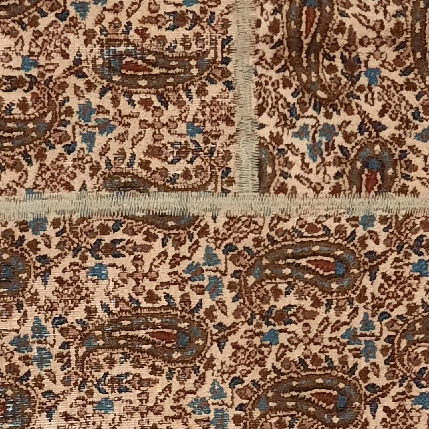 Vintage Patchwork Tapijt Paisley – Bruin Wol