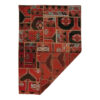 Vintage Patchwork Tapijt Geometrisch Rood – Wol