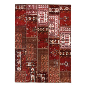 Vintage Patchwork Tapijt Traditioneel Rood – Mix