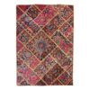 Vintage Perzisch Handgeknoopt Patchwork Tapijt Magenta