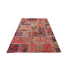 Vintage Perzisch Handgeknoopt Patchwork Tapijt Magenta
