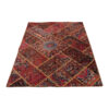 Vintage Perzisch Handgeknoopt Patchwork Tapijt Magenta