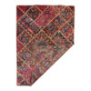 Vintage Perzisch Handgeknoopt Patchwork Tapijt Magenta