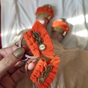 Dames Macramé Oorbellen Handgemaakt Model Kitty