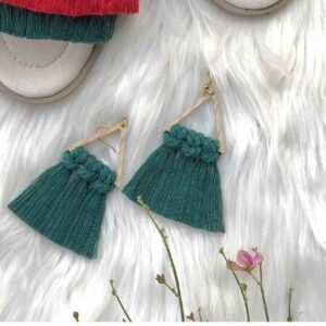 Macramé Oorbellen voor Vrouwen Handgemaakt Model Maryam