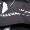 Mini Hoofddoek voor Vrouwen – Kalligrafie Zwart
