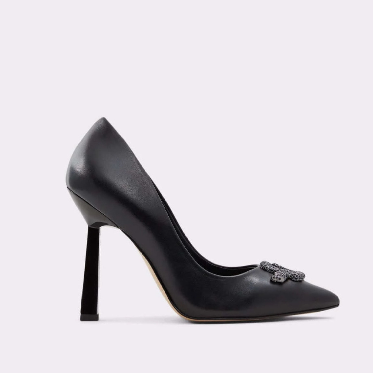 Dames Natuurleren Pumps – Model Slang Zwart