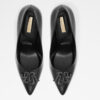 Dames Natuurleren Pumps – Model Slang Zwart