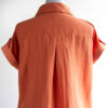 Dames Katoenen T-shirt met Korte Mouw Regular Fit in Oranje