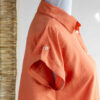 Dames Katoenen T-shirt met Korte Mouw Regular Fit in Oranje