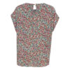 Dames Katoenen Korte Mouw Regular Fit Overhemd met Paisley & Bloem Ontwerp