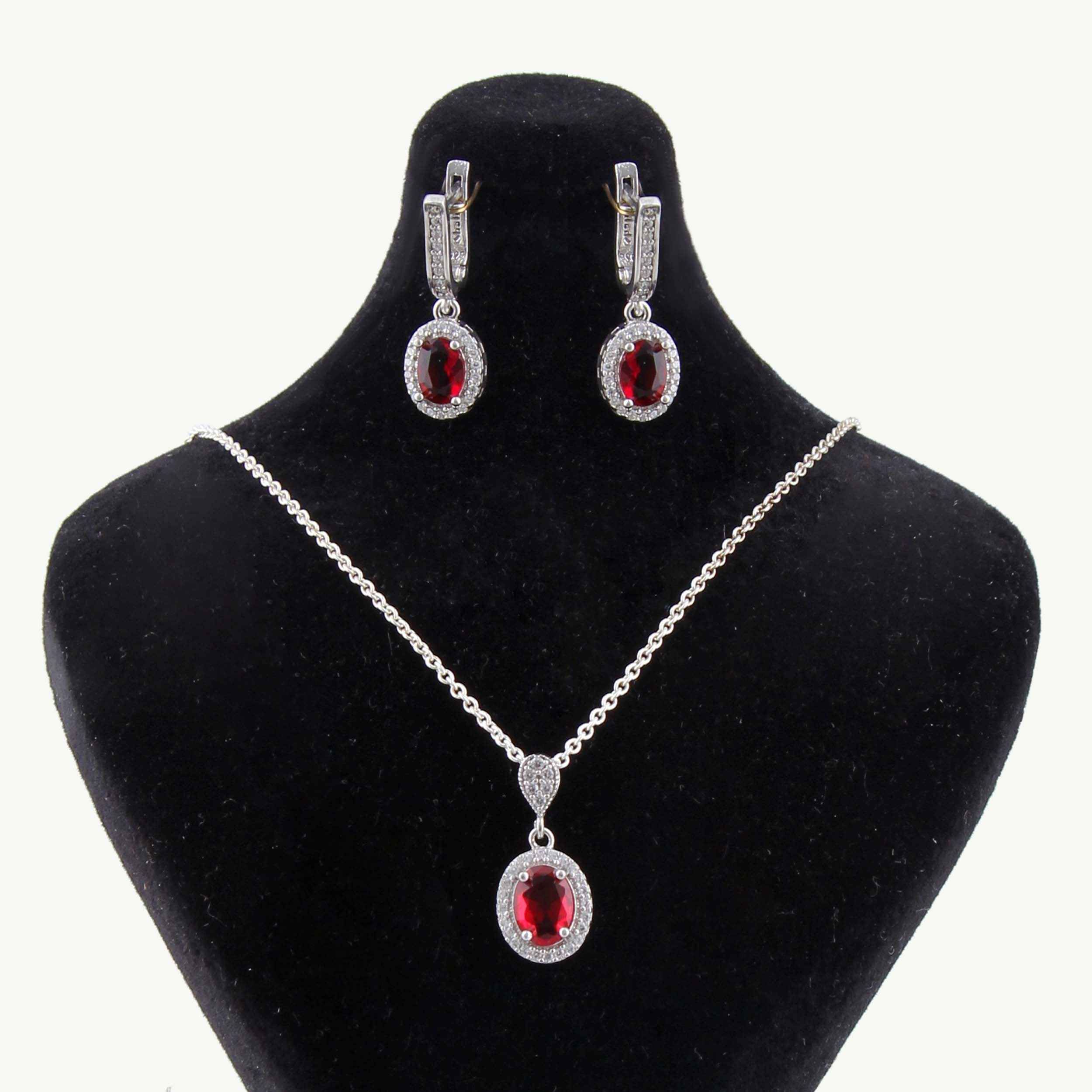 Dames Zilveren Sieradenset – Rhodium & Kwarts