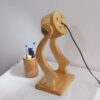 Vrolijke Houten Verstelbare Bureau Leeslamp met Potloodhouder