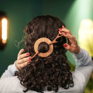 Houten Haarstok voor Vrouwen Gewei Ontwerp