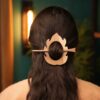 Houten Haarstok voor Vrouwen Vlam Ontwerp – Beige