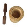 Houten Vijzel & Stamper Set Kruiden & Specerijen Maler