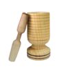 Houten Vijzel & Stamper Set Kruiden & Specerijen Maler