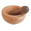Houten Vijzel & Stamper Set voor Kruiden en Specerijen Model Tina