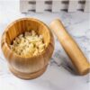 Houten Vijzel & Stamper Set van Natuurlijke Bamboehout