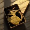 Houten Ketting met Wervelende Derwisj en Leren Koord