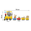Houten Kinderkamer Wandklok met Dierentrein