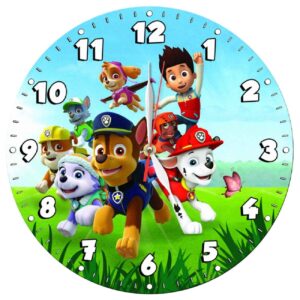Houten Kinderkamer Wandklok met PAW Patrol Ontwerp