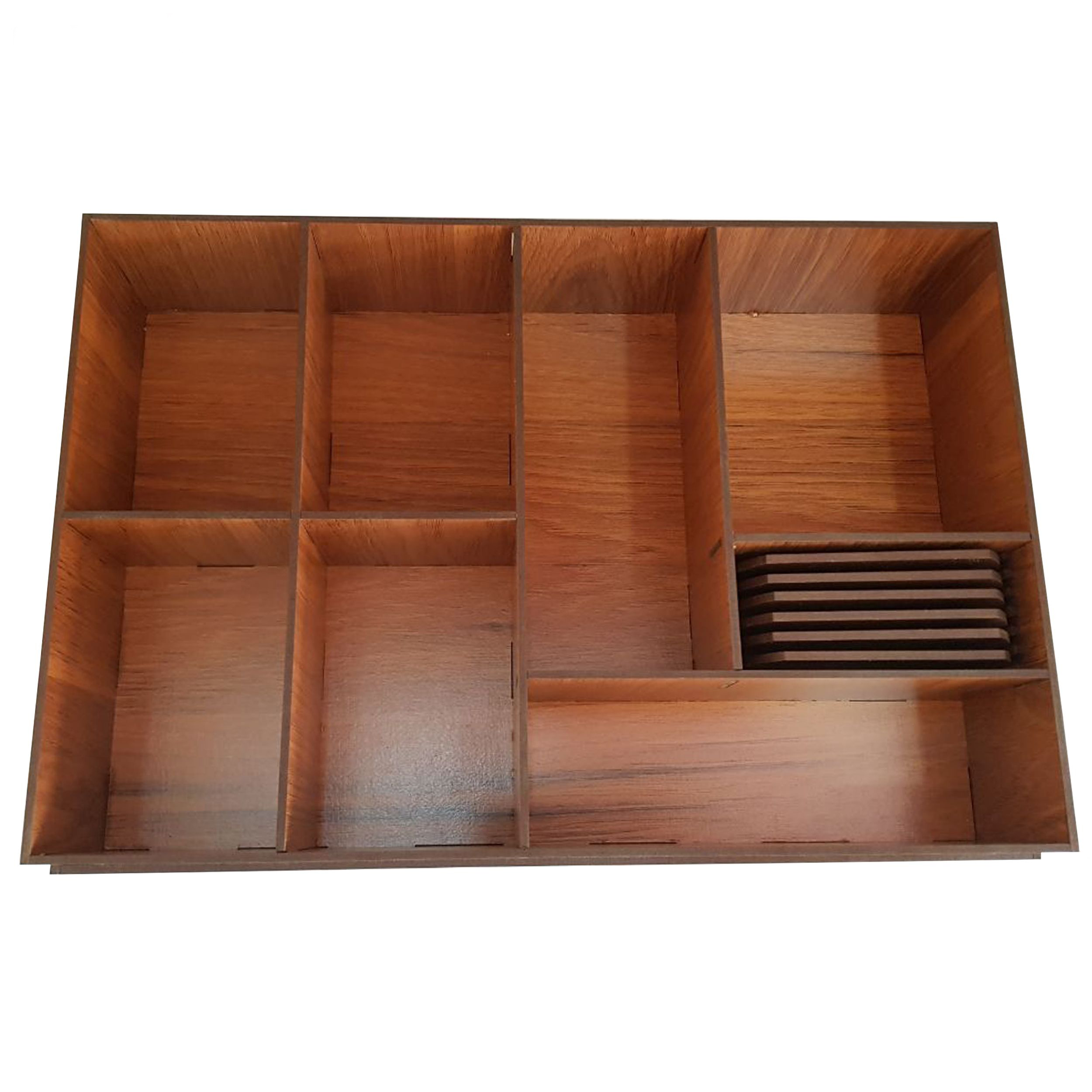 Handgemaakte Houten Theedoos – Multifunctionele vakverdeling