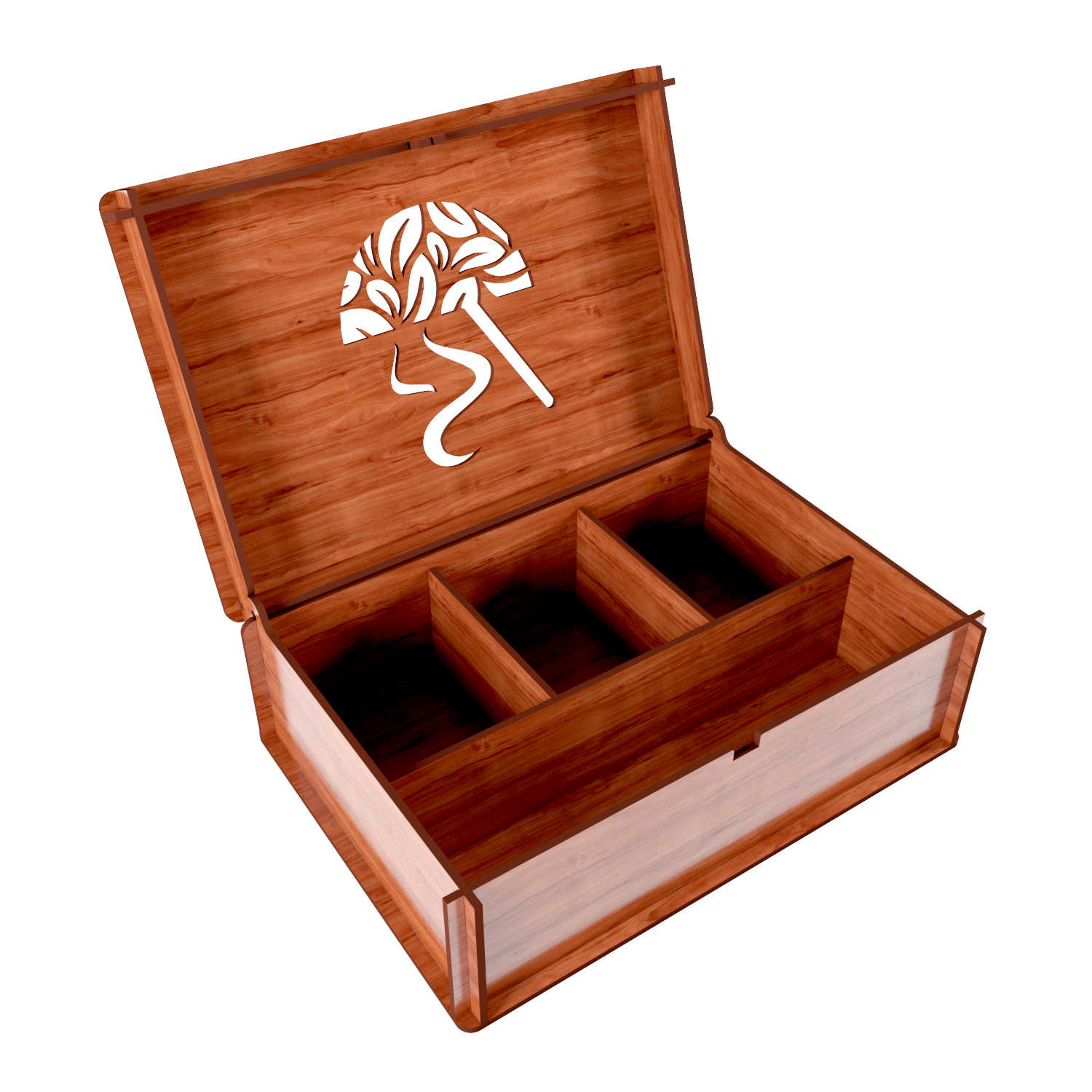 Houten Thee-Organizer met Vakken – Rustiek & Praktisch