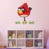 Houten Wandklok voor Kinderkamer met Angry Bird Ontwerp