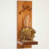 Houten Wandlamp met Bloemgravure Ontwerp