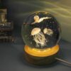 3D Kristallen Bol Nachtlamp Kwallen Fantasie LED Lamp