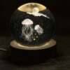 3D Kristallen Bol Nachtlamp Kwallen Fantasie LED Lamp