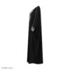 Zwarte Abaya met Bloem Paisley Ontwerp – Losse Pasvorm