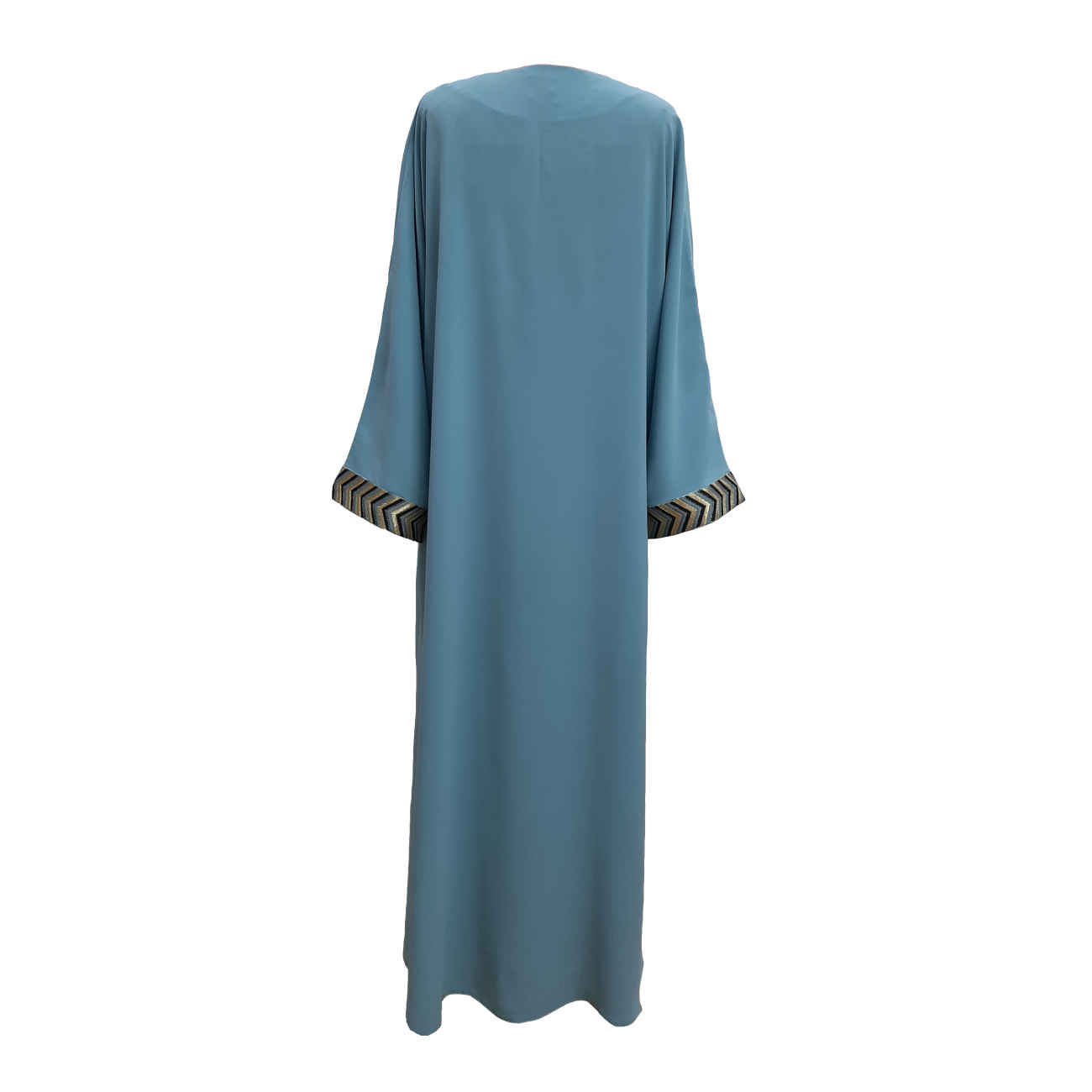 Elegante Turkooizen Abaya met Chevron Ontwerp