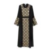 Zwarte Abaya voor Vrouwen met Bloemontwerp