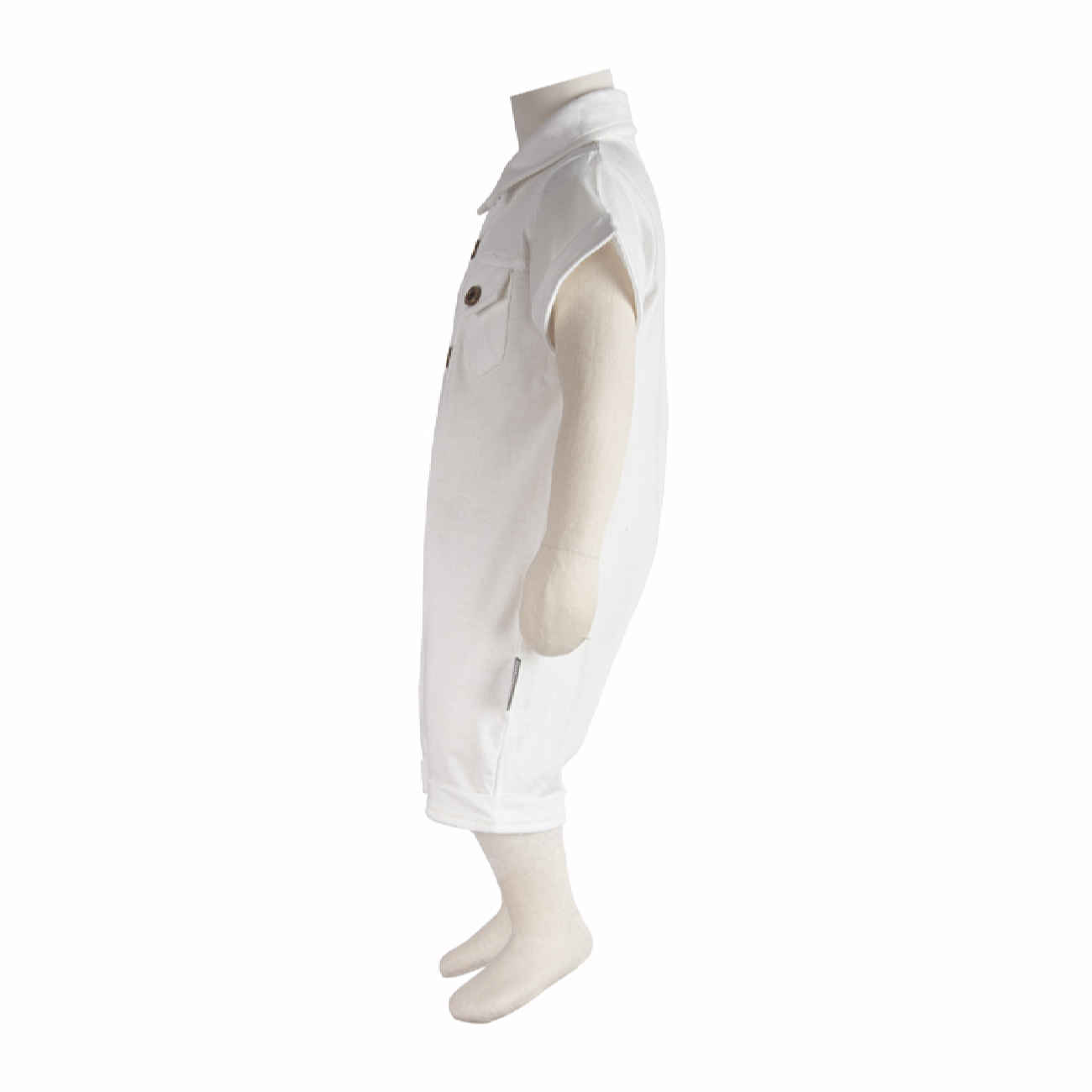 Babyjongen Korte Mouw Jumpsuit – Ademend Wit