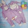 Baby Meisje Lange Mouw Jumpsuit – Roze Gestreept