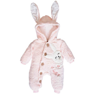 Baby Meisje Jumpsuit – Roze met Konijnenoren