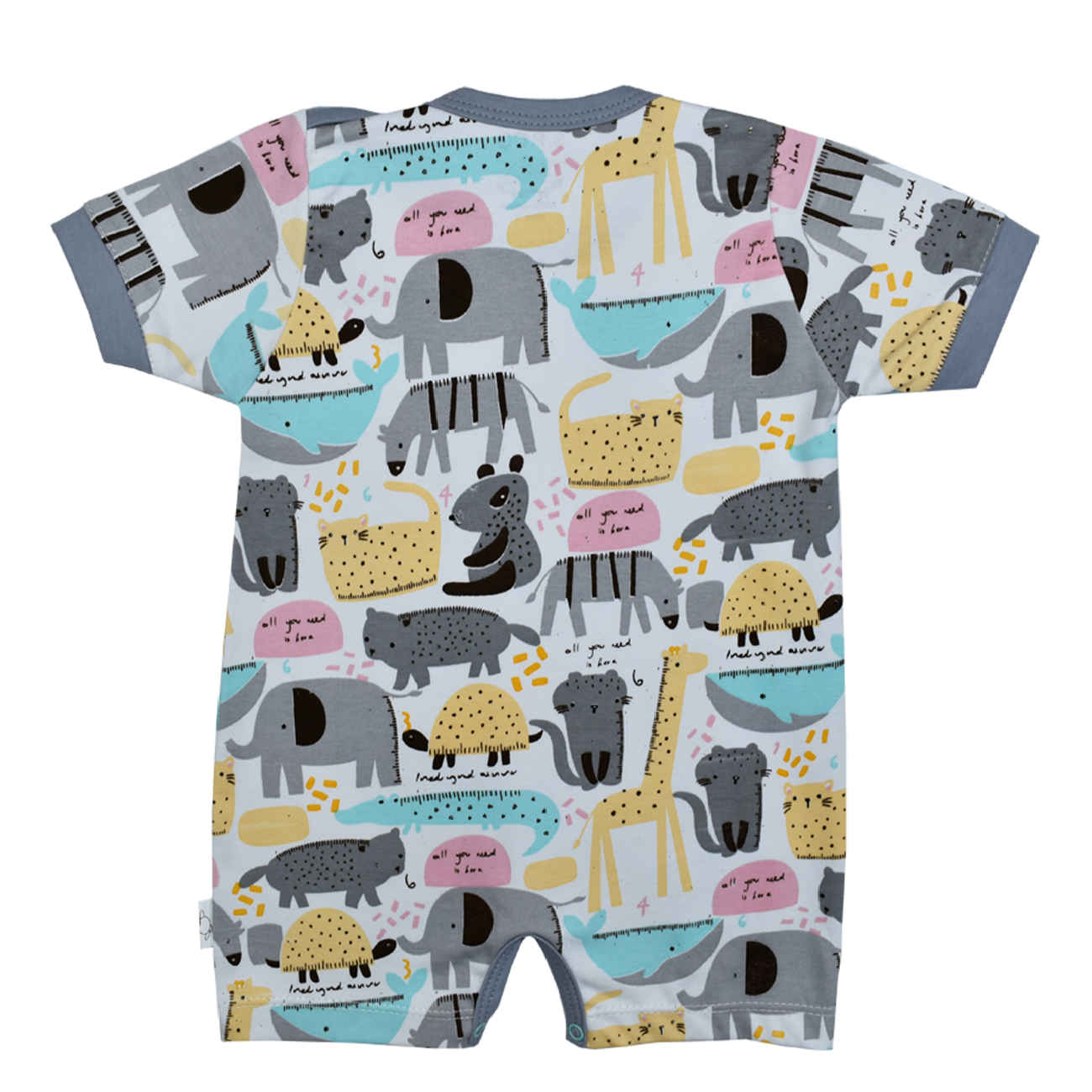 Baby Korte Mouw Jumpsuit – Wit Comfort