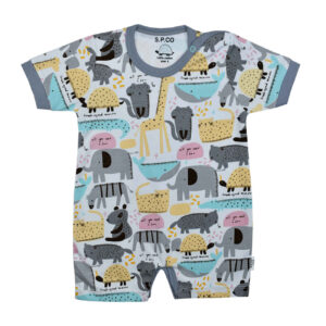 Baby Korte Mouw Jumpsuit – Wit Comfort