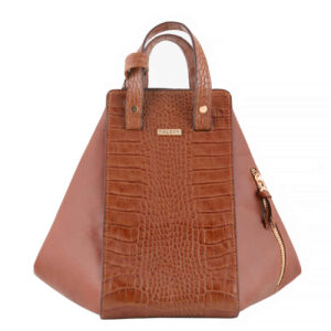 Bauletto Leren Handtas met Lange Band in Bruin