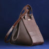 Bauletto Leren Handtas met Lange Band in Bruin