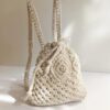 Boho Macramé Rugzak Handgemaakt voor Vrouwen