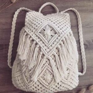 Boho Macramé Rugzak Model Kwast