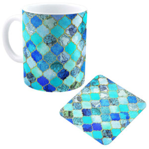Keramische Koffiemok met Geometrisch Ontwerp