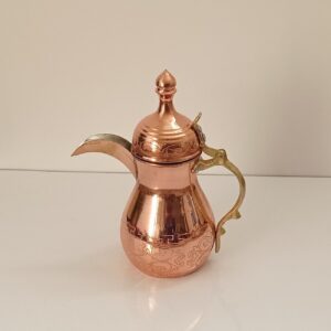 Koperen Dallah Koffiepot voor Het Zetten van Qahwa & Arabische Koffie – Model Azora